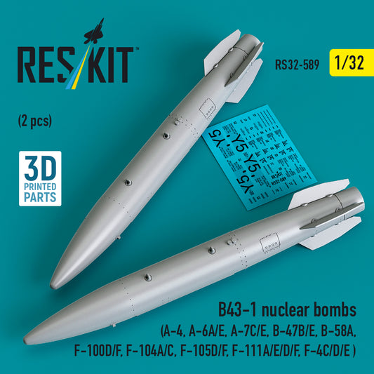 ResKit RS32-589 1:32 B43-1 nuclear bombs (2 pcs)