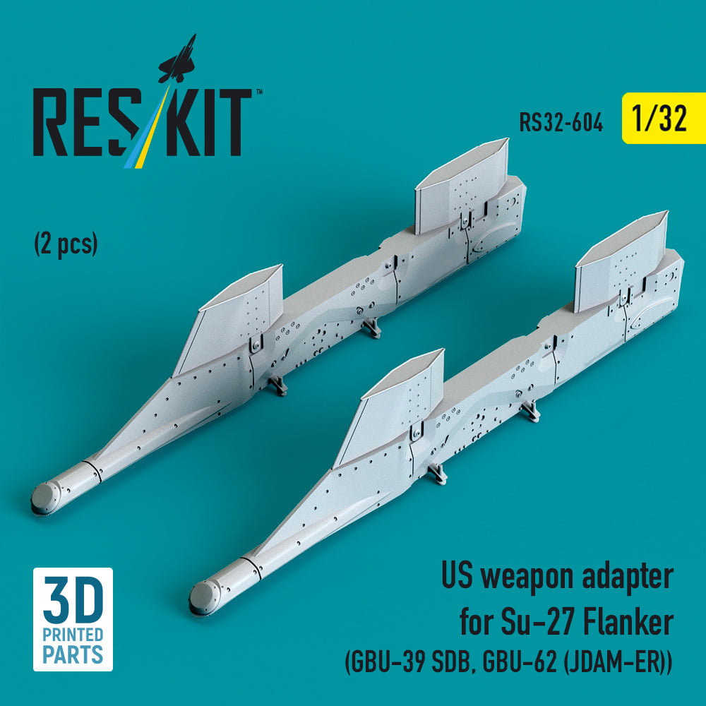ResKit RS32-604 1:32 US weapon adapter for Su-27 Flanker (2 pcs)