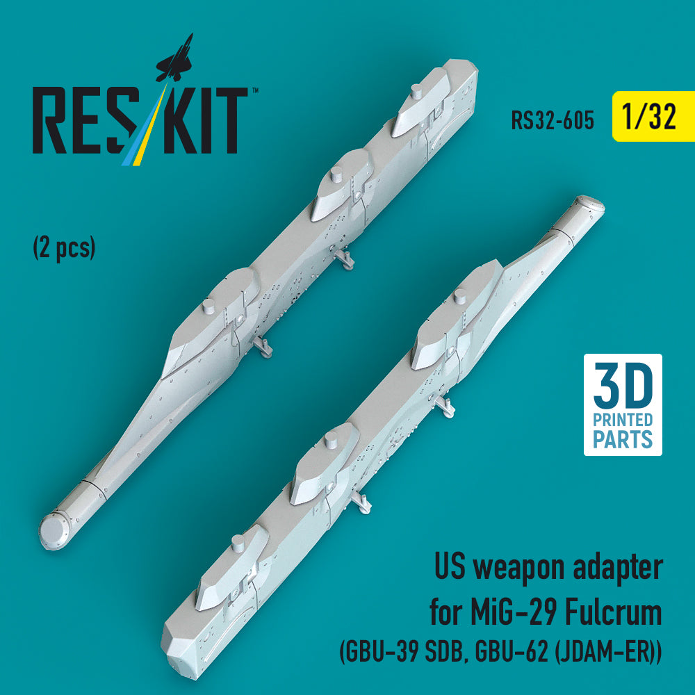 ResKit RS32-605 1:32 US weapon adapter for Mikoyan MiG-29 Fulcrum (2 pcs)