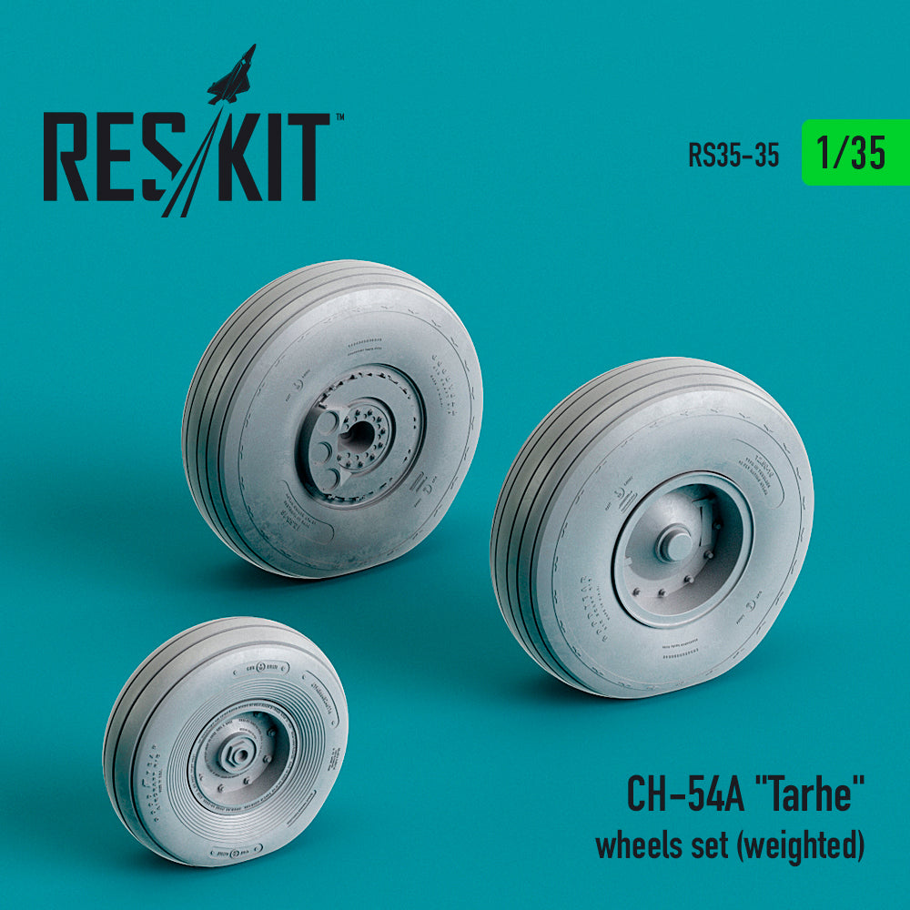 ResKit RS35-35 1:35 CH-54A Tarhe wheels set (bulged tyre/weighted effect)