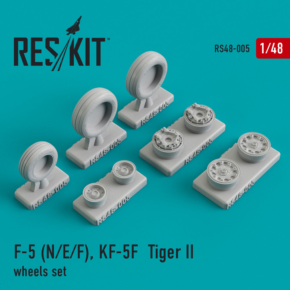 ResKit RS48-0005 1:48 Northrop F-5F/F-5N), KF-5F Tiger II wheels set