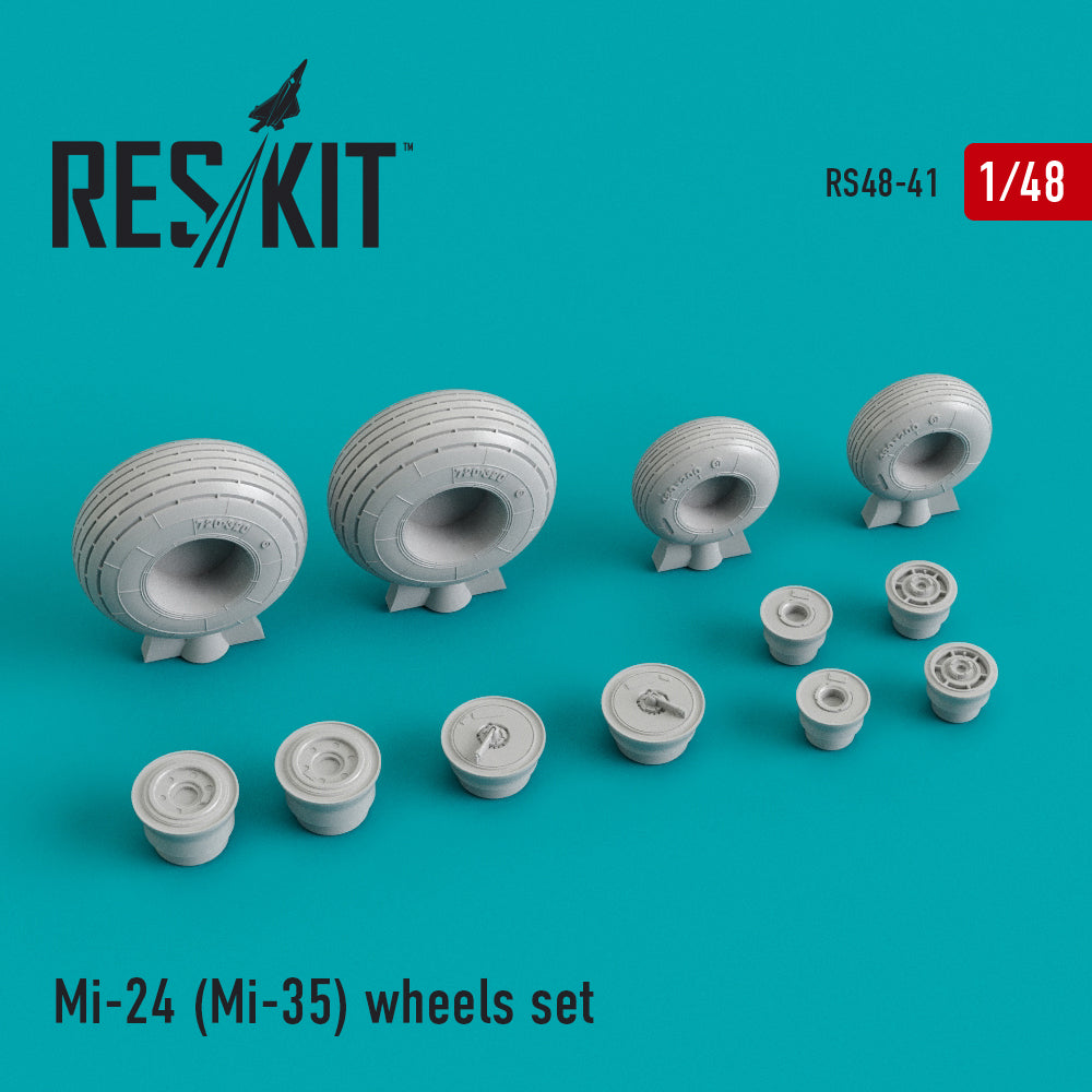 ResKit RS48-0041 1:48 Mil Mi-24D (Mi-35) wheels set