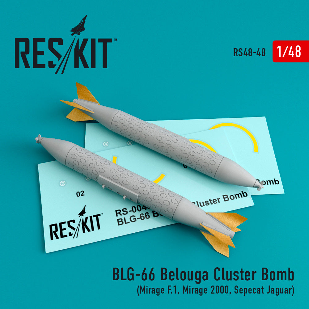 ResKit RS48-0048 1:48 BLG-66 Belouga Cluster Bomb x 2