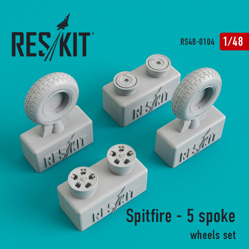 ResKit RS48-0104 1:48 Supermarine Spitfire - 5 spoke wheels set