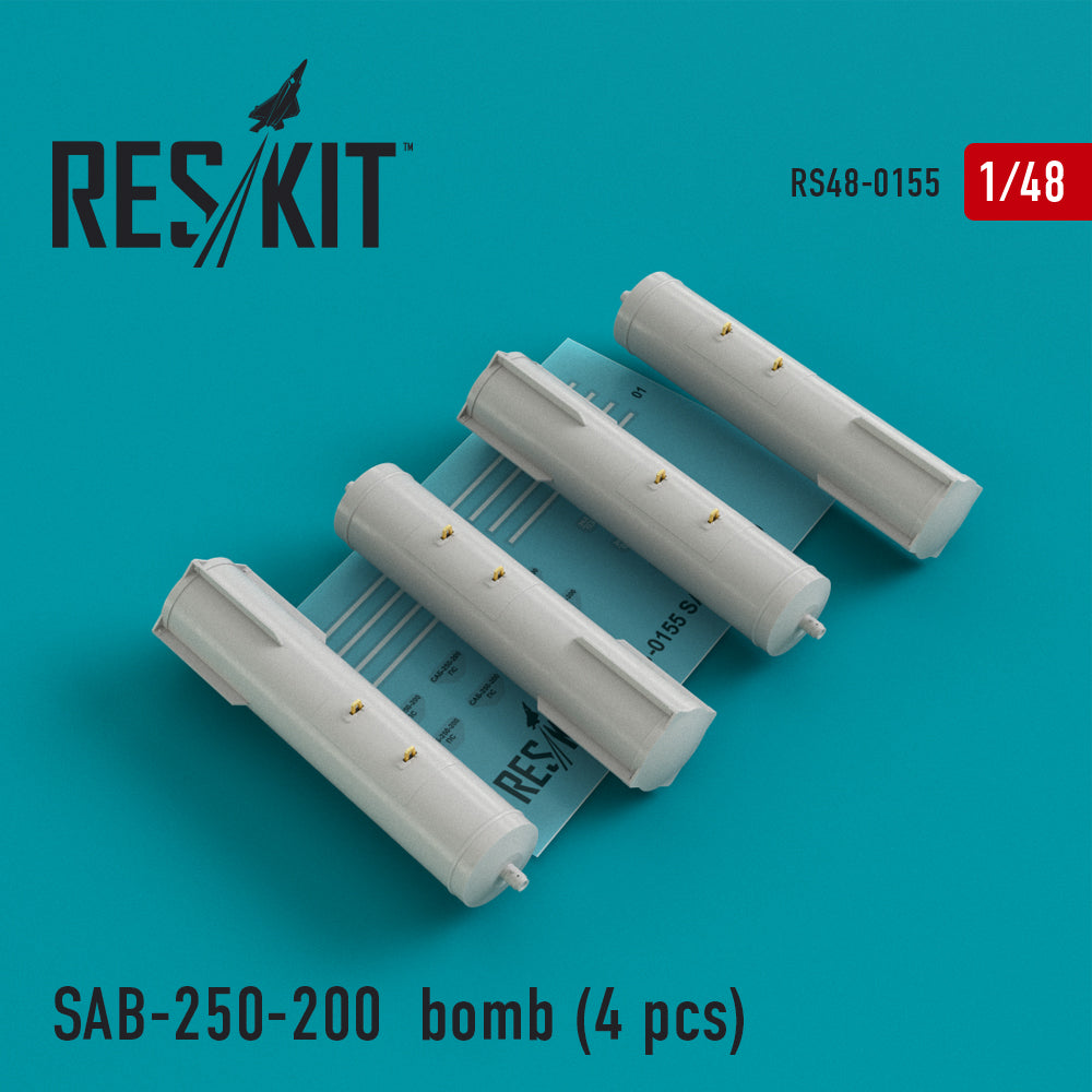 ResKit RS48-0155 1:48 SAB-250-200 bomb (4 pcs)