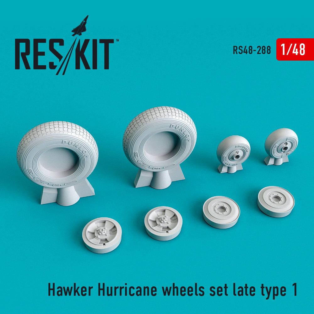 ResKit RS48-0288 1:48 Hawker Hurricane wheels set late type 1