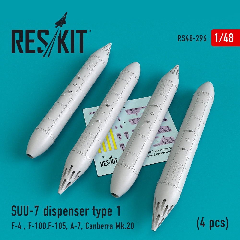 ResKit RS48-0296 1:48 SUU-7 dispenser type 1 (4 pcs)