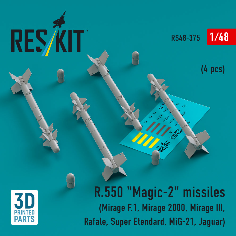 ResKit RS48-0375 1:48 R.550 Magic-2 missiles (4 pcs)