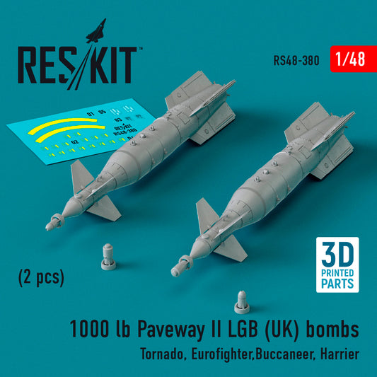 ResKit RS48-380 1:48 1000 lb Paveway II LGB (UK) bombs (2 pcs)