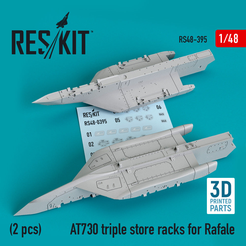 ResKit RS48-0395 1:48 AT730 triple store racks for Dassault Rafale (2 pcs)