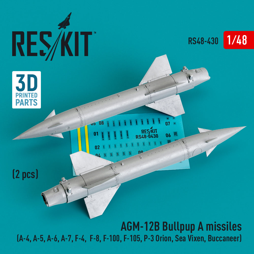 ResKit RS48-0430 1:48 AGM-12B Bullpup A missiles (2 pcs)