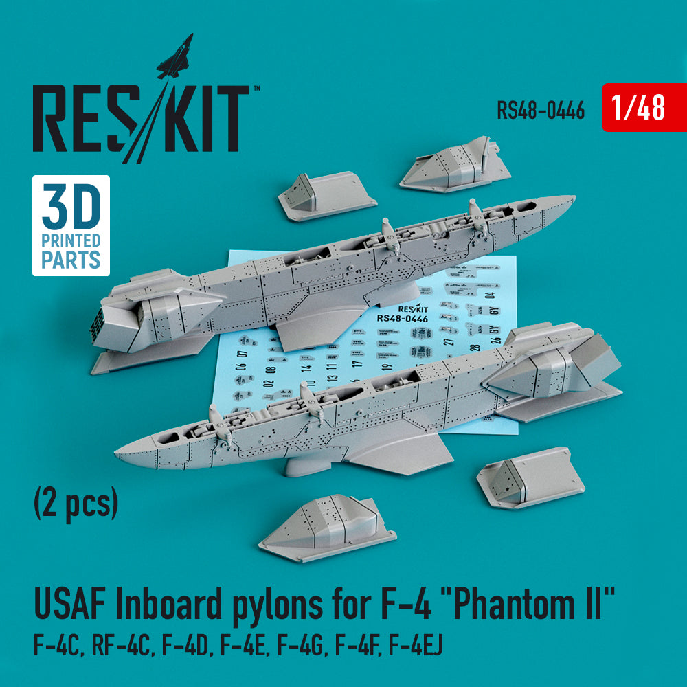 ResKit RS48-0446 1:48 USAF Inboard pylons for McDonnell F-4 Phantom II (2 pcs)