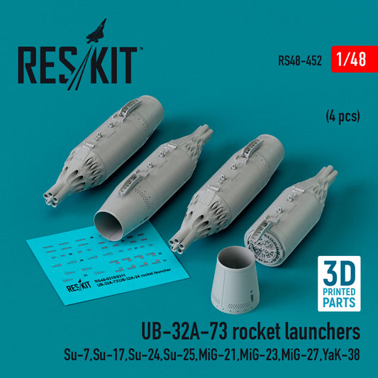 ResKit RS48-452 1:48 UB-32A-73 rocket launchers (4 pcs)