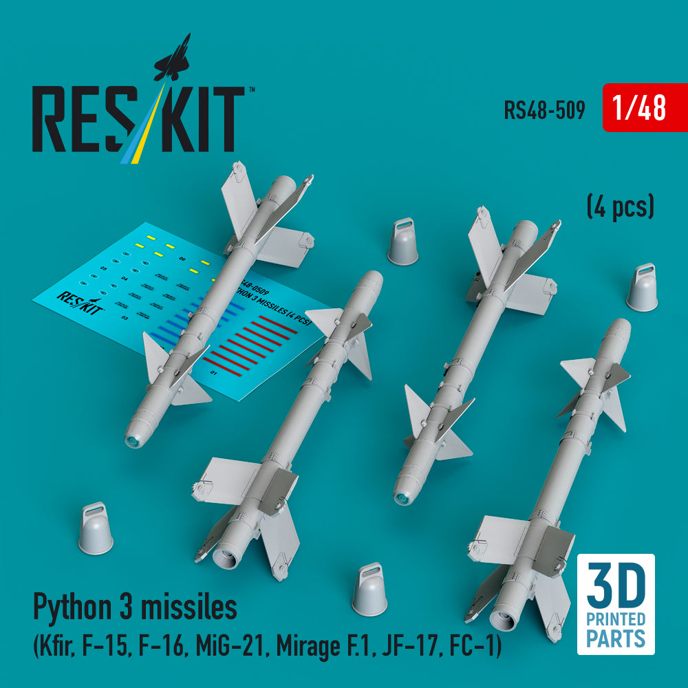 ResKit RS48-509 1:48 Python 3 missiles (4 pcs)