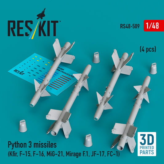 ResKit RS48-509 1:48 Python 3 missiles (4 pcs)