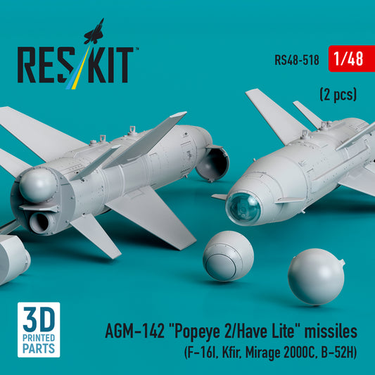 ResKit RS48-0518 1:48 AGM-142 'Popeye 2/Have Lite' missiles (2 pcs)