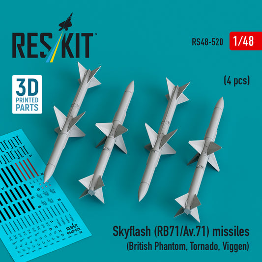 ResKit RS48-520 1:48 Skyflash (RB71/Av.71) missiles (4 pcs)