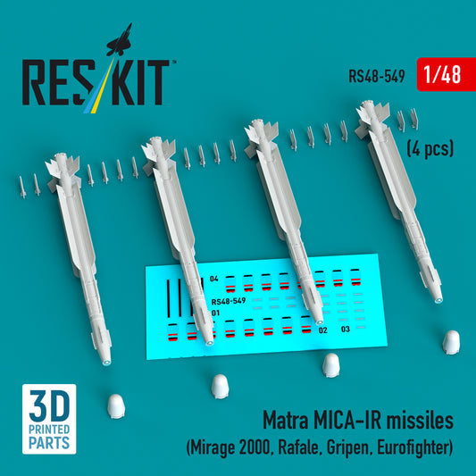 ResKit RS48-549 1:48 Matra MICA-IR missiles (4 pcs)