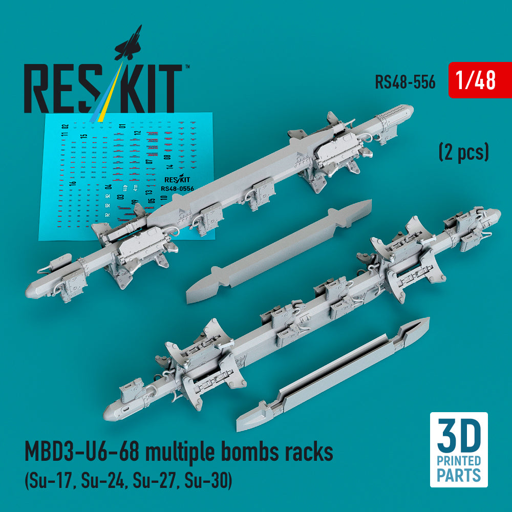 ResKit RS48-556 1:48 MBD3-U6-68 multiple bombs racks (2 pcs)