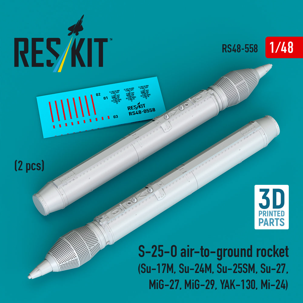 ResKit RS48-558 1:48 S-25-O air-to-ground rocket (2 pcs)