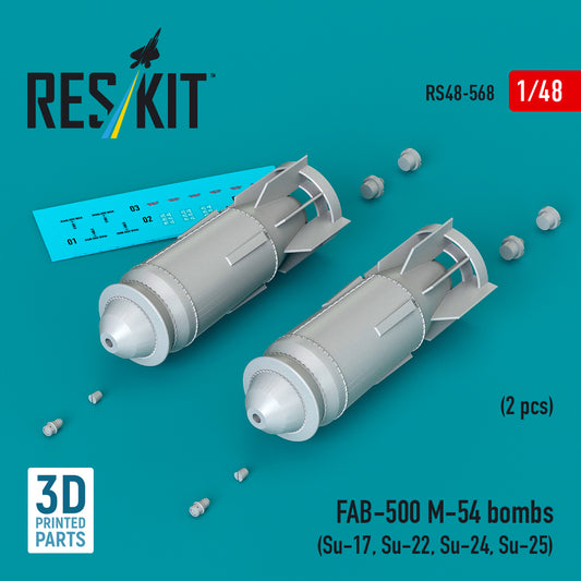 ResKit RS48-568 1:48 FAB-500 M-54 bombs (2 pcs)