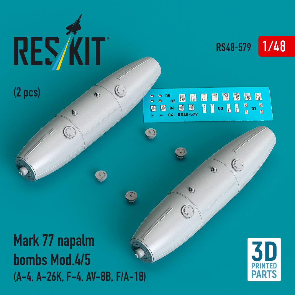 ResKit RS48-579 1:48 Mark 77 napalm bombs Mod.4/5 (2pcs)