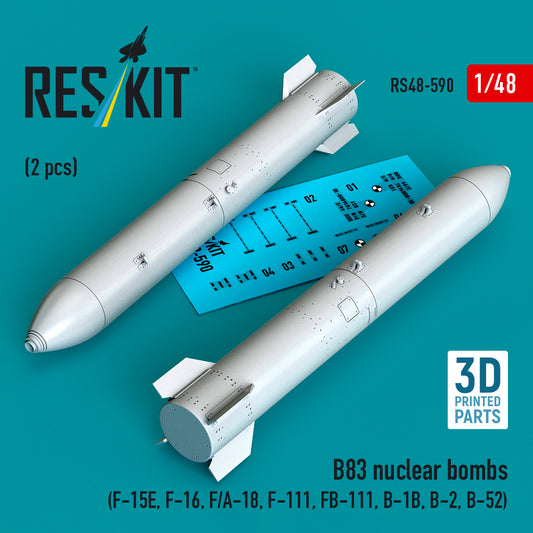 ResKit RS48-590 1:48 B83 nuclear bombs (2 pcs)