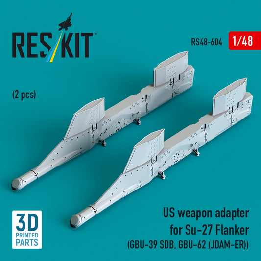 ResKit RS48-604 1:48 US weapon adapter for Su-27 Flanker (2 pcs)