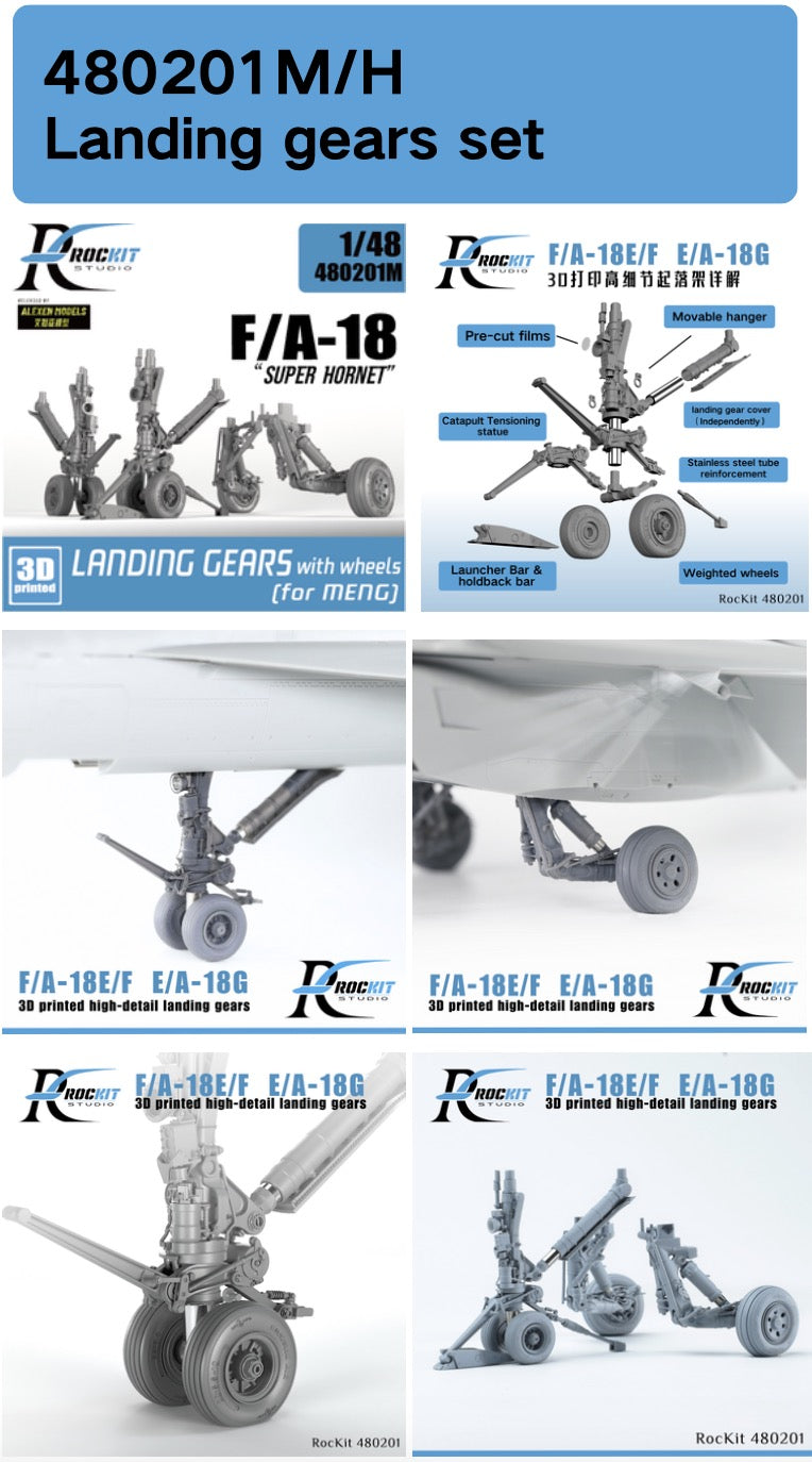 Rockit Studio RS480201M 1:48 E/A-18E/E/A-18F Super Hornet landing gear