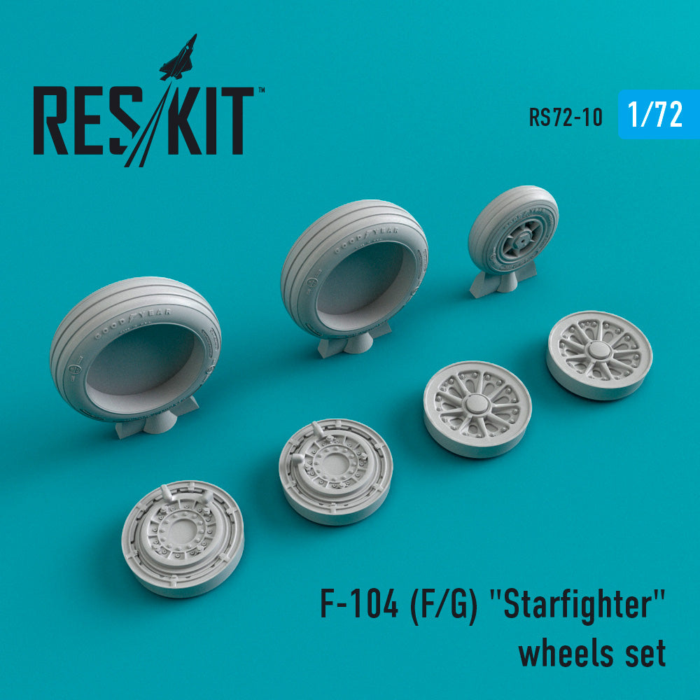 ResKit RS72-0010 1:72 Lockheed F-104F/F104G Starfighter wheels set