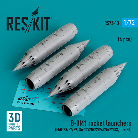 ResKit RS72-013 1:72 B-8M1 rocket launcher (x 4 pcs)