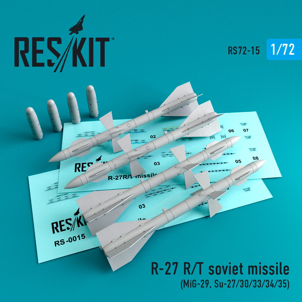 ResKit RS72-0015 1:72 R-27 R /T soviet missile (x 2 pcs)