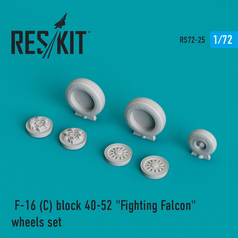 ResKit RS72-0025 1:72 Lockheed-Martin F-16C block 40-52 Fighting Falcon wheels set