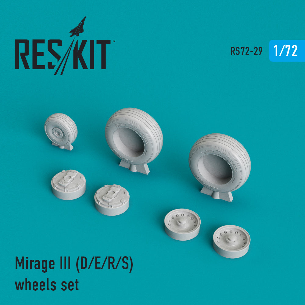 ResKit RS72-0029 1:72 Dassault-Mirage IIID/IIIE/IIIR/IIIS wheels set