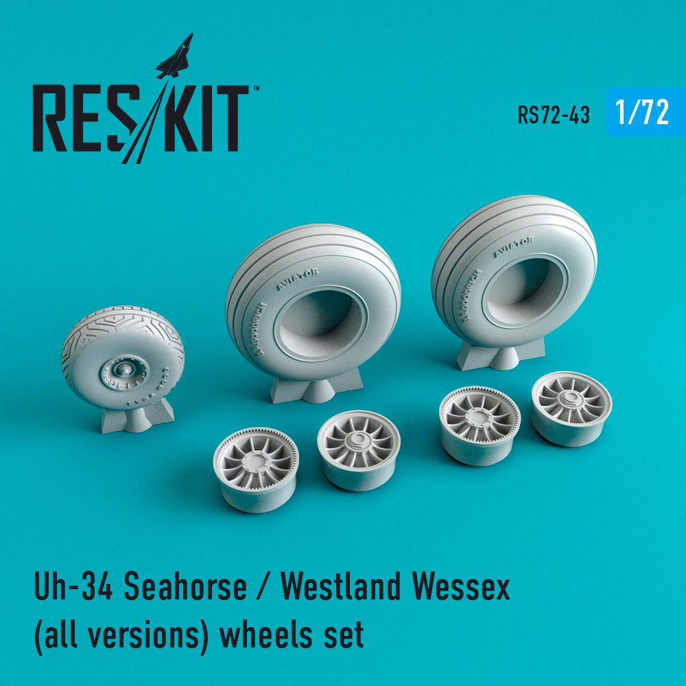 ResKit RS72-0043 1:72 Sikorsky UH-34 Seahorse / Westland Wessex wheels set
