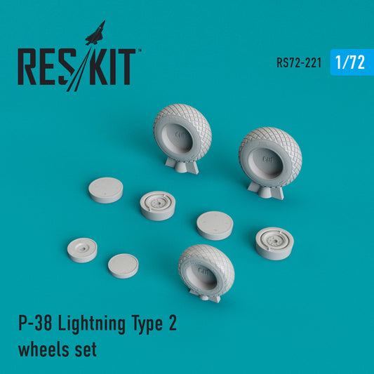 ResKit RS72-0221 1:72 Lockheed P-38 Lightning Type 2 wheels set