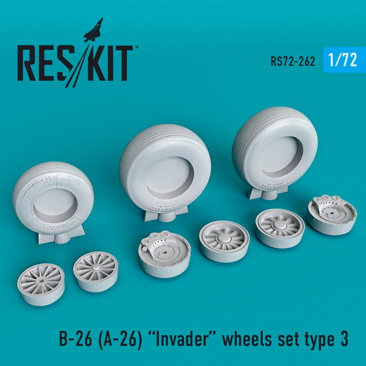 ResKit RS72-0262 1:72 Douglas B-26 (A-26) Invader Wheels Set Type 3