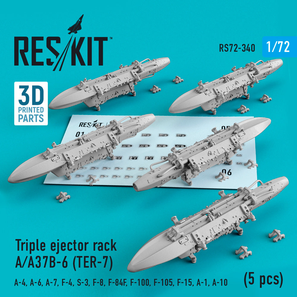 ResKit RS72-0340 1:72 Triple ejector rack A/A37B-6 (TER-7)
