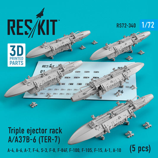 ResKit RS72-0340 1:72 Triple ejector rack A/A37B-6 (TER-7)