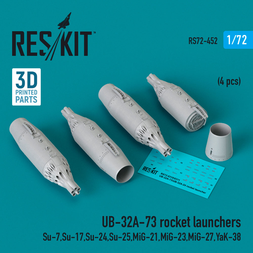 ResKit RS72-452 1:72 UB-32A-73 rocket launchers (4 pcs)