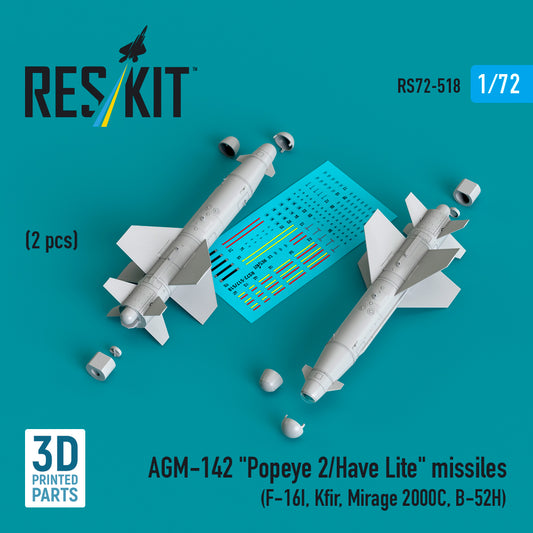 ResKit RS72-0518 1:72 AGM-142 'Popeye 2/Have Lite' missiles (2 pcs)
