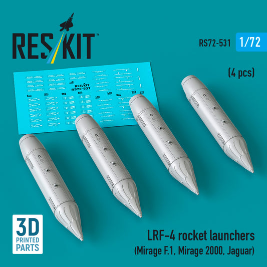 ResKit RS72-531 1:72 LRF-4 rocket launchers (4 pcs)