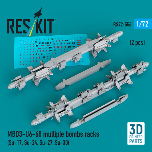 ResKit RS72-556 1:72 MBD3-U6-68 multiple bombs racks (2 pcs)