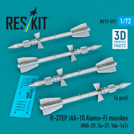 ResKit RS72-577 1:72 R-27EP (AA-10 Alamo-F) missiles (4 pcs)