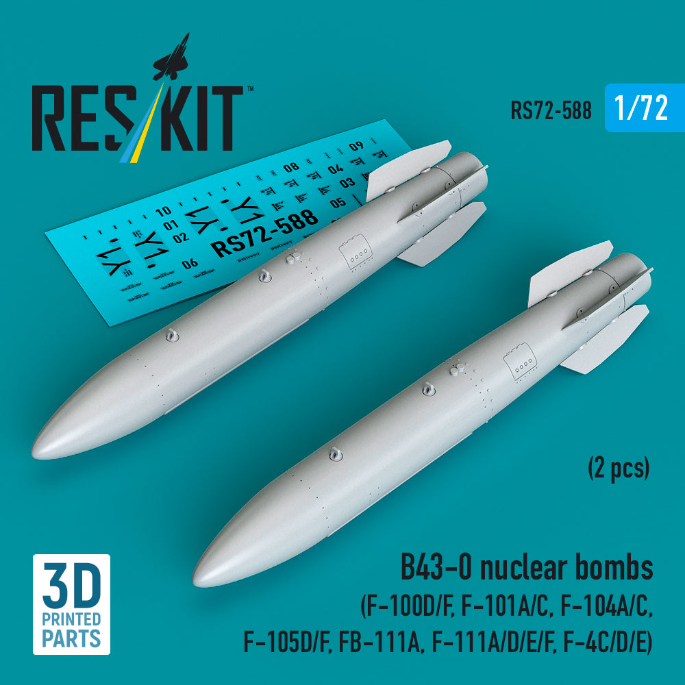 ResKit RS72-588 1:72 B43-0 nuclear bombs (2 pcs)