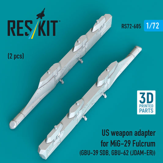 ResKit RS72-605 1:72 US weapon adapter for Mikoyan MiG-29 Fulcrum (2 pcs)