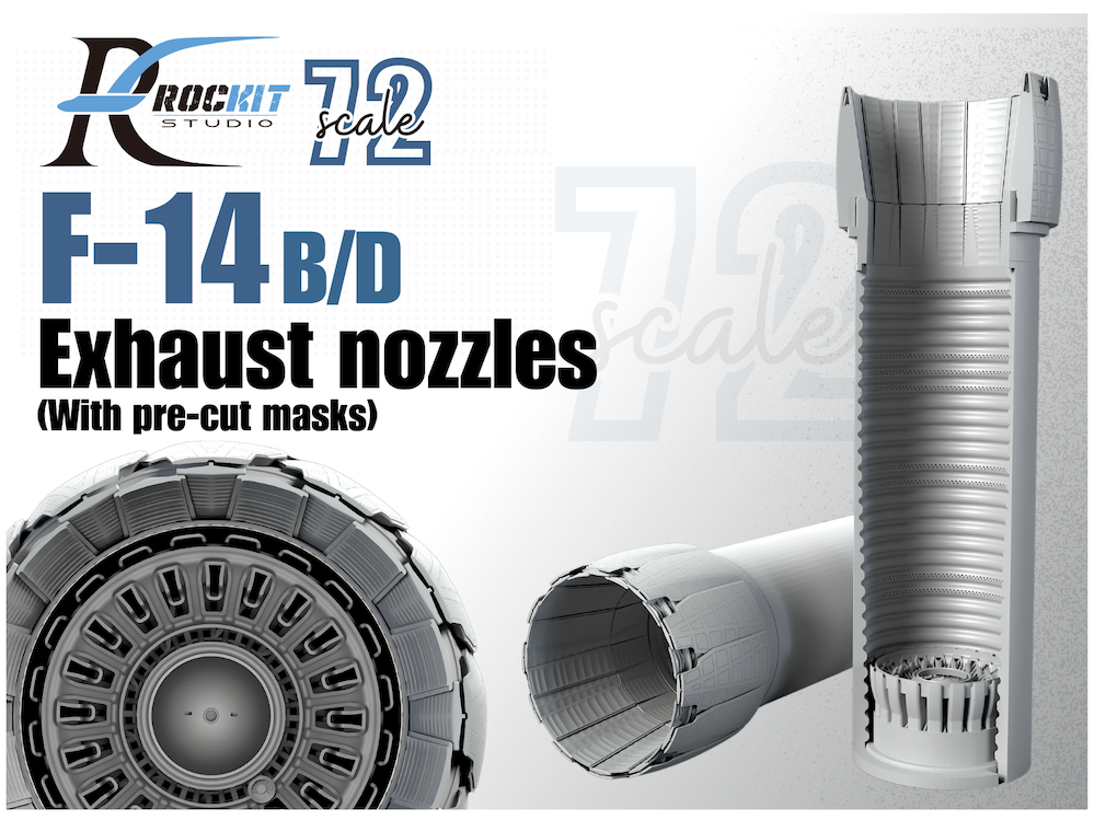 Rockit Studio RS720103G 1:72 Grumman F-14B/F-14D Tomcat Exhaust nozzles