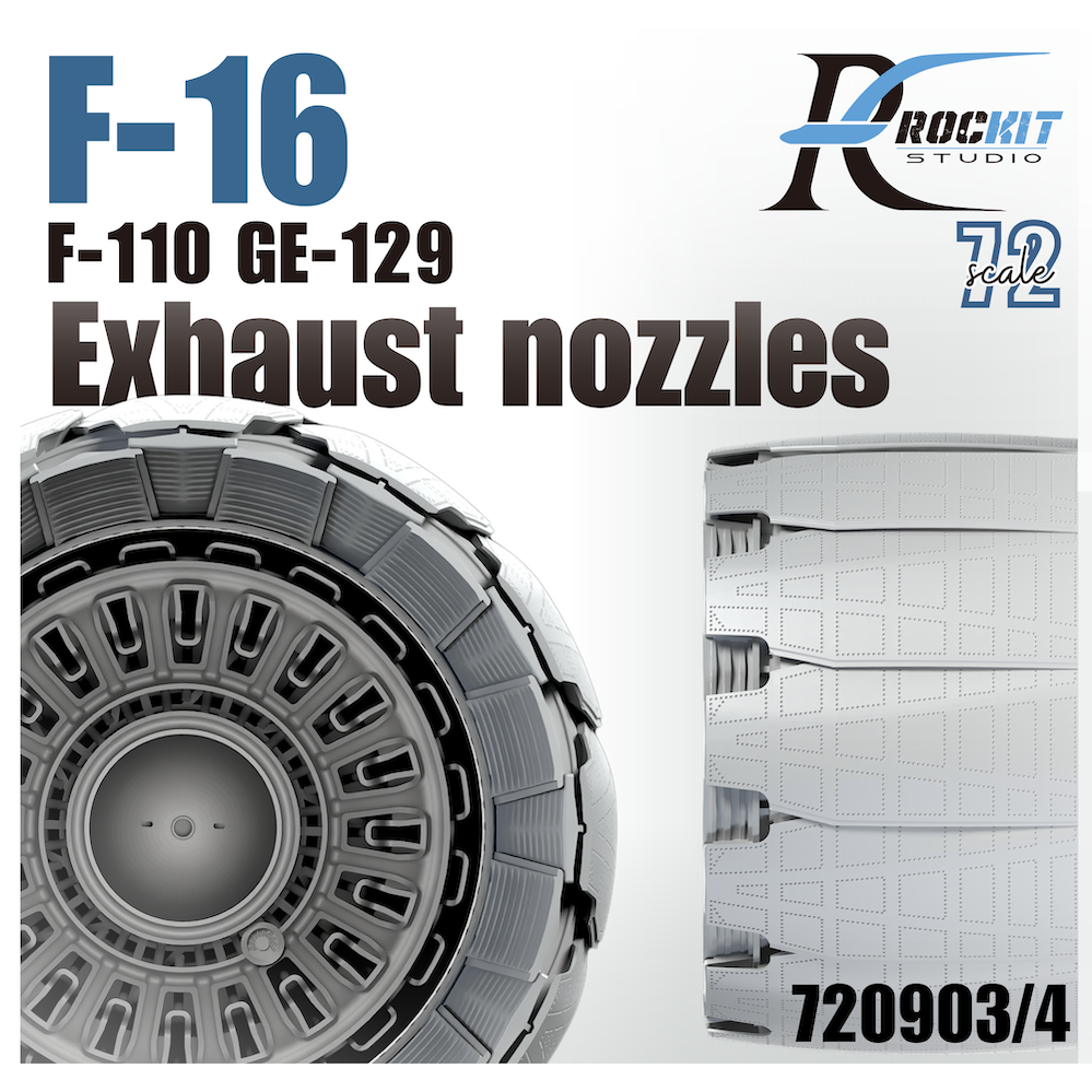 Rockit Studio RS720903 1:72 Lockheed-Martin F-16 Exhaust nozzles