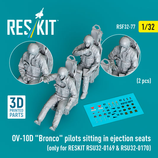 ResKit RSF32-0077 1:32 OV-10D Bronco pilots sitting in ejection seats (2 pcs)
