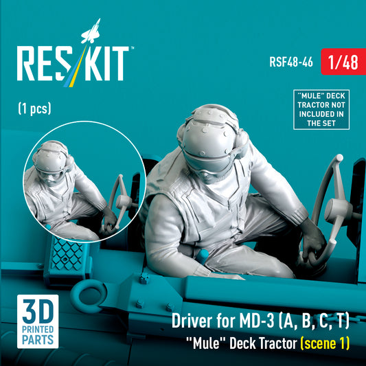 ResKit RSF48-46 1:48 Driver for MD-3 'Mule' Deck Tractor (scene 1) (1 pcs)